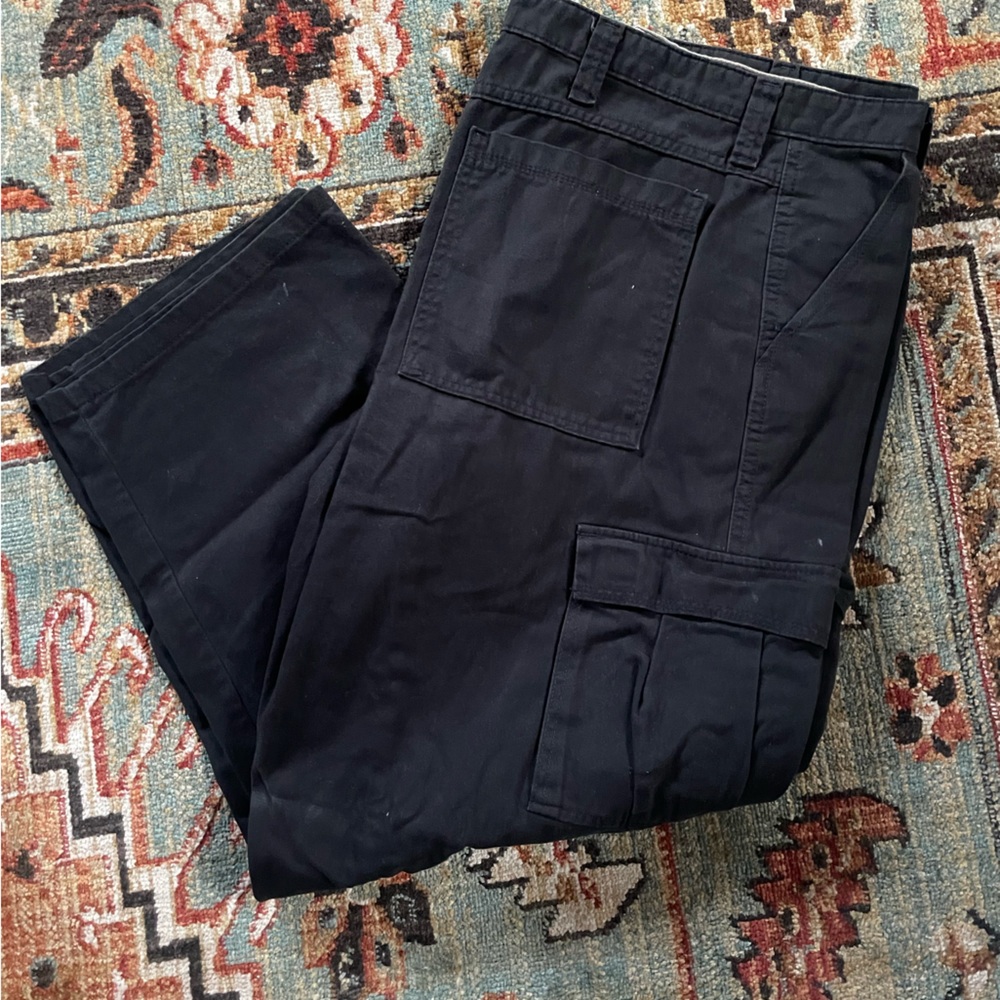 Mens Wrangler, cargo thin black jean